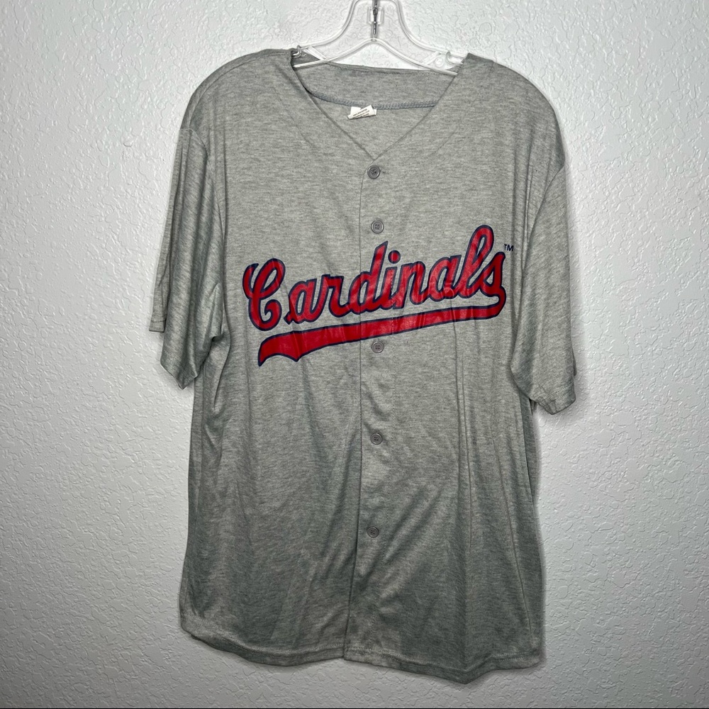 St. Louis Cardinals Short Sleeve Button Up Shirt Women’s XL Game Souvenir